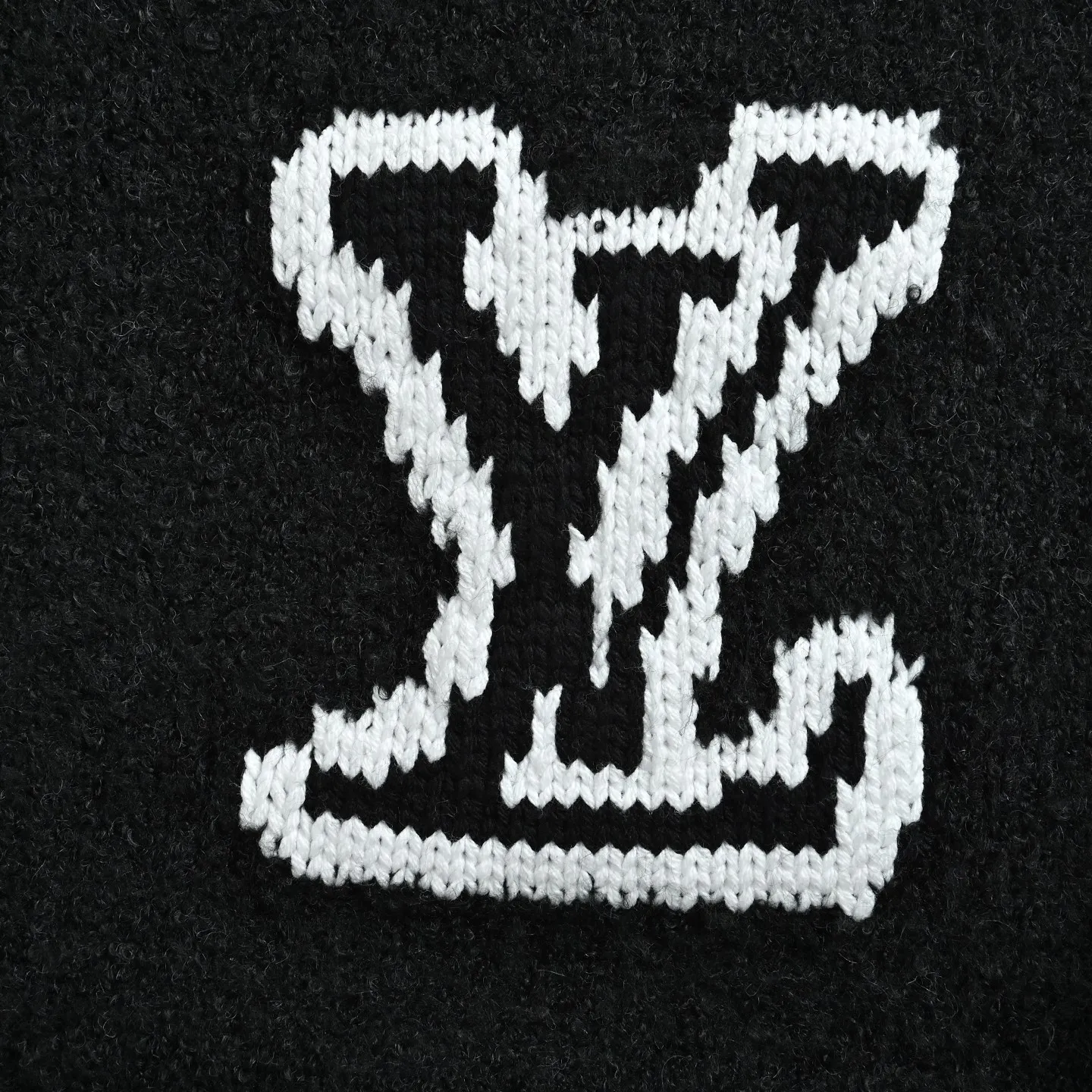 Louis Vuitton front and rear logo jacquard sweater